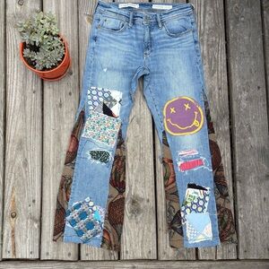Pilcro & the Letterpress Upcycled Slim Boyfriend Jeans